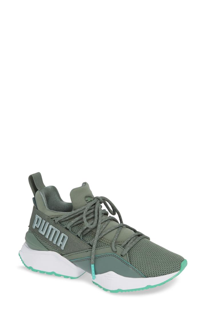 Women's Puma Muse Maia Utility Sneaker M - Green