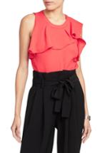 Women's Rachel Rachel Roy Ruffle Neck Top - Red