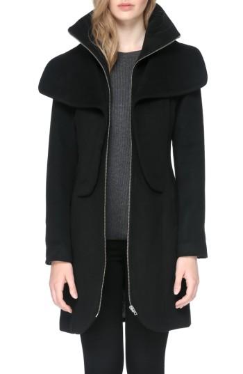 Women's Soia & Kyo Hooded Trench - Black