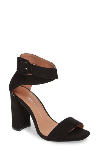 Women's Topshop Sinitta Crossover Lace-up Sandal .5us / 38eu W - Black