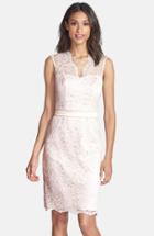 Women's Dessy Collection Lace Overlay Matte Satin Dress