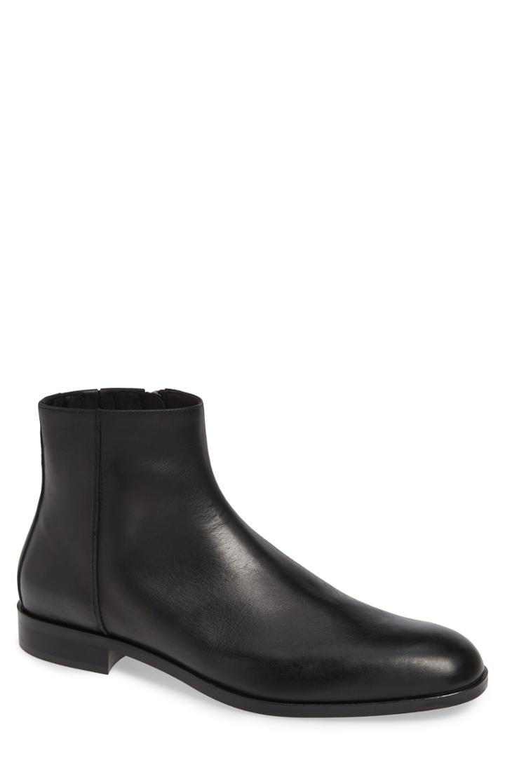 Men's Donald Pliner Milo Zip Boot .5 M - Black