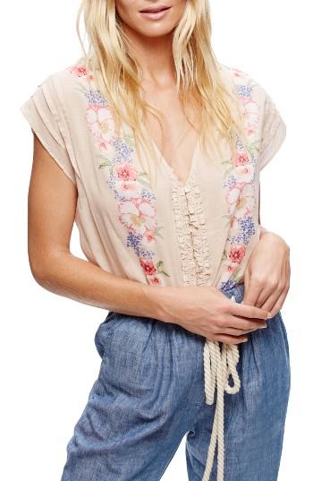 Women's Free People Gardenia Print Top - Ivory
