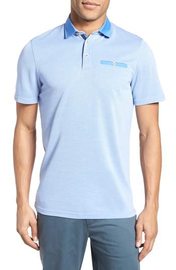 Men's Ted Baker London Mikeytt Trim Fit Polo Tall - Blue