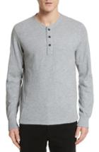 Men's Rag & Bone Standard Issue Slub Cotton Henley, Size - Grey