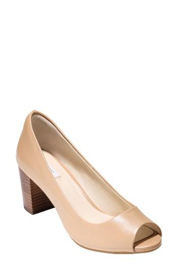 Women's Cole Haan Lacey Open Toe Pump M - Beige