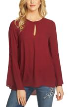 Women's Cece Bell Sleeve Top - Red