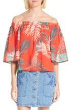 Women's Rebecca Minkoff Faith Off The Shoulder Blouse, Size - Coral