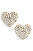 Women's Kate Spade New York Yours Truly Pave Heart Stud Earrings