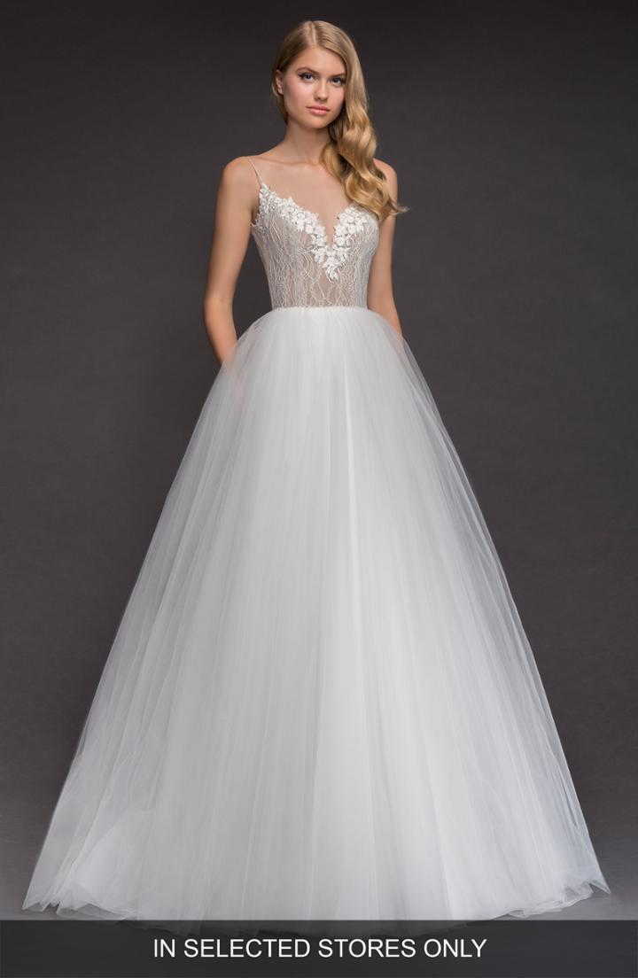 Women's Blush By Hayley Paige Brier Lace & Tulle Ballgown