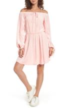 Women's Juicy Couture Track Off The Shoulder Velour Dress - Pink