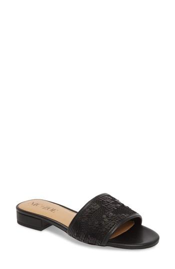 Women's Nic + Zoe Sandy Sequin Low Heel Slide .5 M - Black