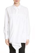 Women's Marni Draped Cotton Poplin Shirt Us / 42 It - White