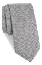 Men's Bonobos Small Bird's Eye Silk Blend Tie, Size - Black