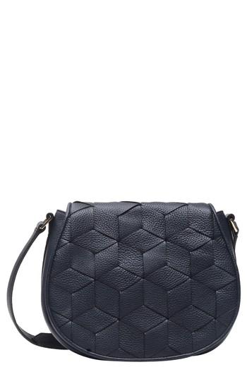 Welden Escapade Pebbled Leather Saddle Bag - Blue