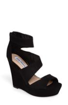 Women's Steve Madden Essey Asymmetrical Platform Wedge Sandal M - Black