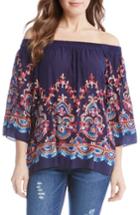 Women's Karen Kane Embroidered Off The Shoulder Top