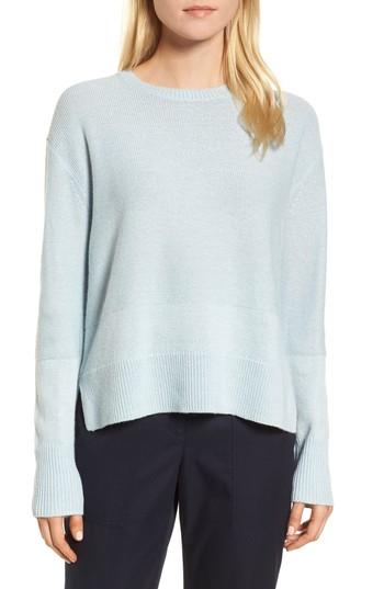 Women's Nordstrom Signature Linen & Cashmere Sweater - Blue/green