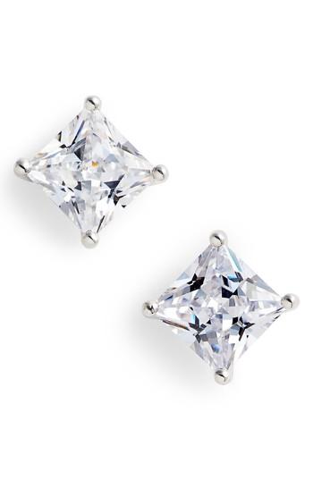 Women's Nordstrom Princess Cut Cubic Zirconia Stud Earrings