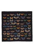 Women's Gucci Butterflies Foulard Silk Scarf, Size - Black