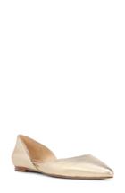 Women's Sam Edelman Rodney Pointy Toe D'orsay Flat .5 W - Metallic
