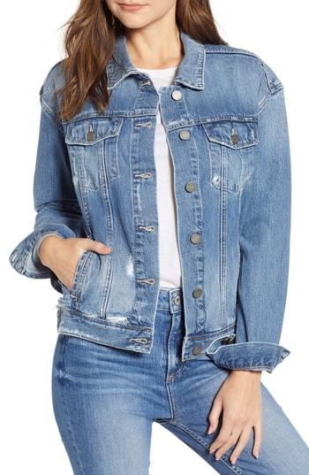 Women's Paige Josephine Sequin Rose Denim Jacket