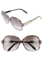 Women's Victoria Beckham Classic 61mm Gradient Lens Square Sunglasses - Purple Brush Crystal