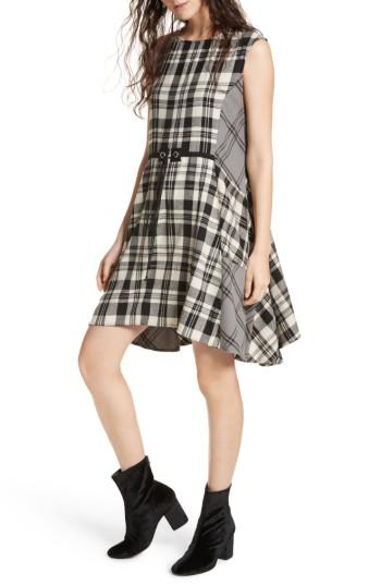 Women's Free People Land Lines A-line Dress - Grey