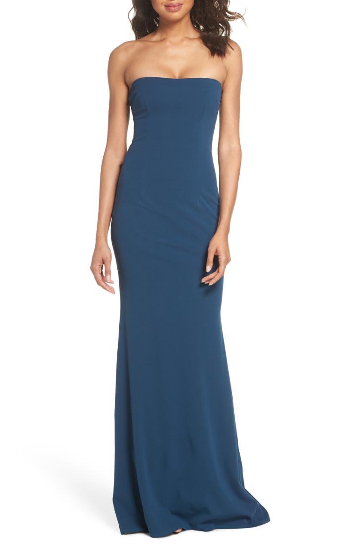 Women's Katie May Mary Kate Strapless Cutout Back Gown