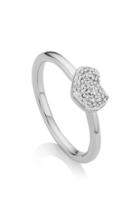 Women's Monica Vinader Nura Mini Diamond Heart Ring