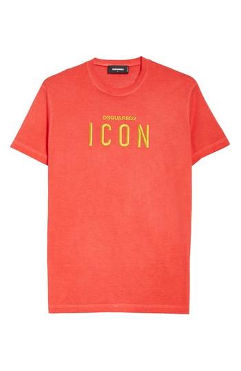 Men's Dsquared2 Icon Embroidered T-shirt - Red