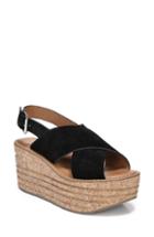 Women's Sarto By Franco Sarto Caroline Platform Wedge Sandal .5 M - Black