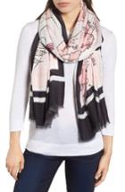 Women's Kate Spade New York Usa Map Scarf, Size - Pink