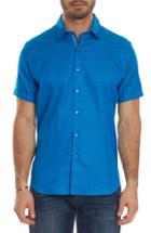 Men's Robert Graham Diamante Classic Fit Sport Shirt, Size - Blue