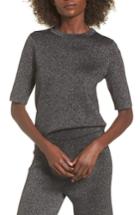 Women's Leith Crop Metallic Sweater - Black