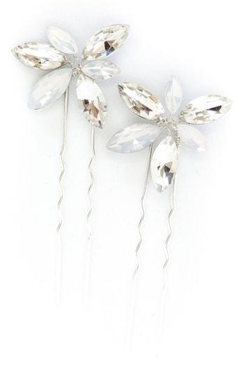 Brides & Hairpins Chrysa Set Of 2 Hair Pins, Size - Metallic