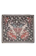 Women's Alexander Mcqueen Giant Butterfly & Skull Print Silk Chiffon Scarf