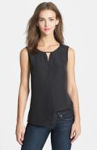 Petite Women's Nic+zoe Keyhole Top P - Black