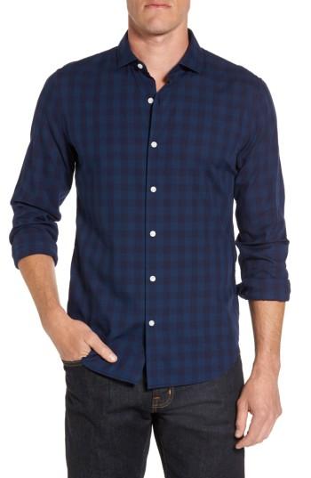 Men's Bonobos Unbutton Down Gingham Sport Shirt, Size - Blue