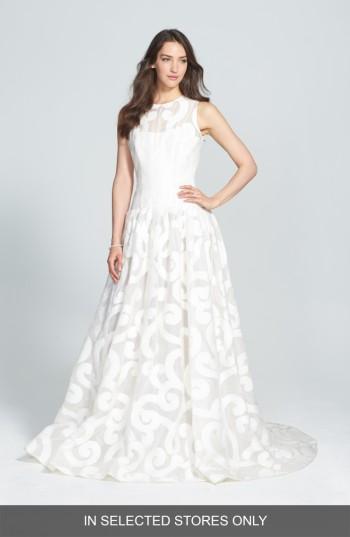 Women's Jesus Peiro Duna Jacquard Organza Drop Waist Dress