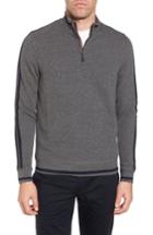 Men's Ted Baker London Sidney Quilted Quarter Zip Sweatshirt (s) - Black