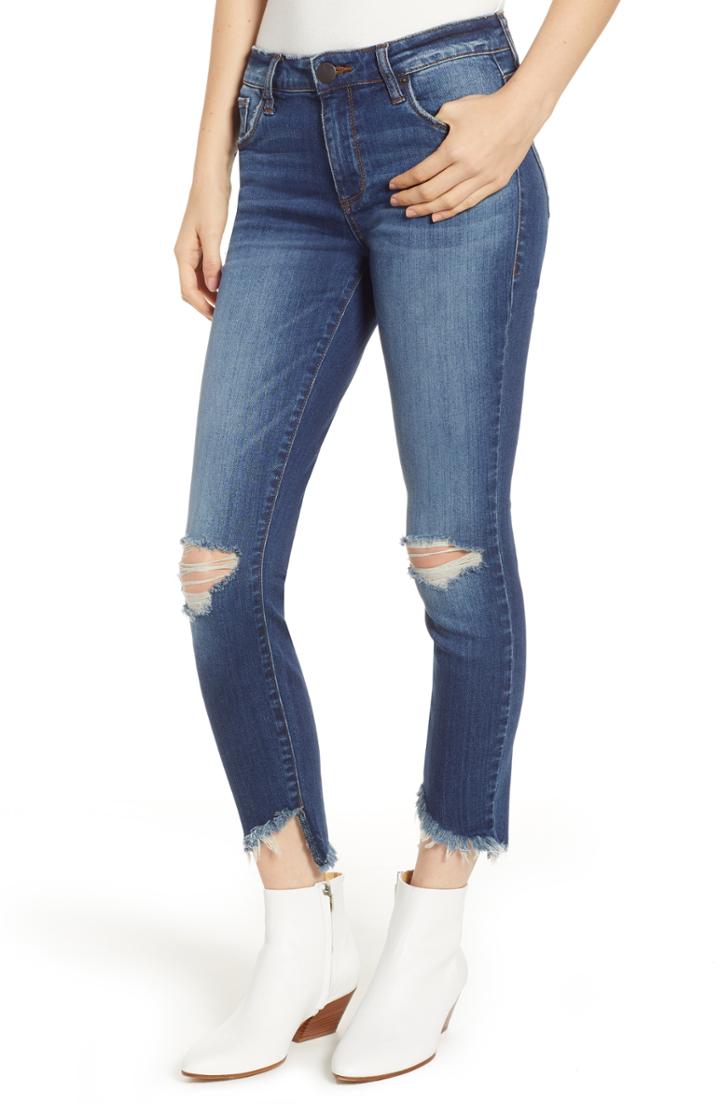 Women's Sts Blue Emma Ripped Step Hem Skinny Jeans - Blue