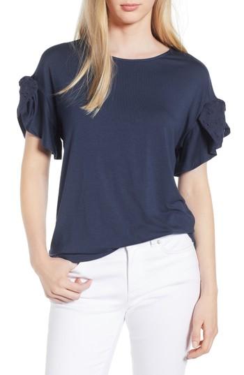 Women's Gibson X Hi Sugarplum! Kahala Tie Sleeve Top - Blue