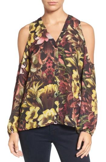 Women's Catherine Catherine Malandrino Freida Cold Shoulder Blouse - Red