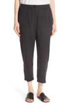 Women's Eileen Fisher Tapered Cropped Pants - Black