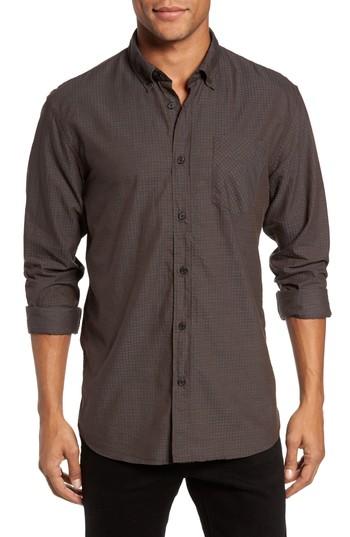 Men's Billy Reid Wallace Slim Fit Sport Shirt, Size - Brown