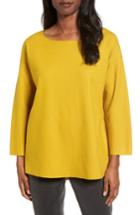 Women's Eileen Fisher Boiled Wool Jersey Top, Size - Yellow