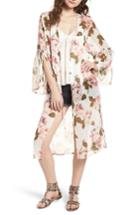 Women's Band Of Gypsies Tie Sleeve Kimono - Ivory