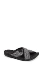 Women's Fitflop Artknit(tm) Slide Sandal M - Black