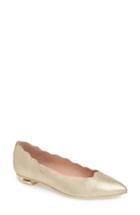 Women's French Sole 'tequila' Scalloped Flat .5 M - Metallic